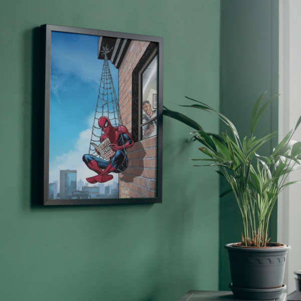 Spider Man - Reading Newspaper Poster Size A3 and A4