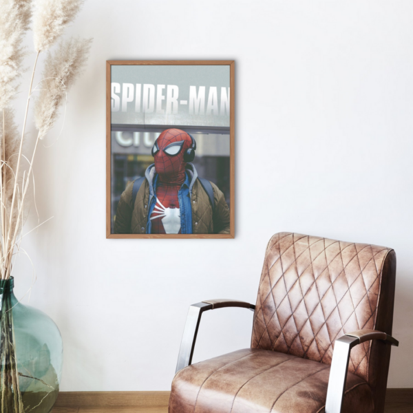 Spider Man - Listening Songs Poster Size A3 and A4