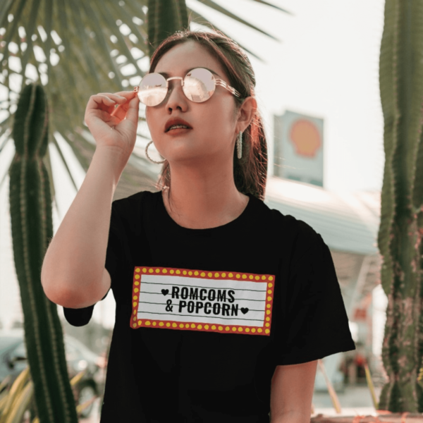 Romcom & Popcorn Women Normal Fit T-shirt
