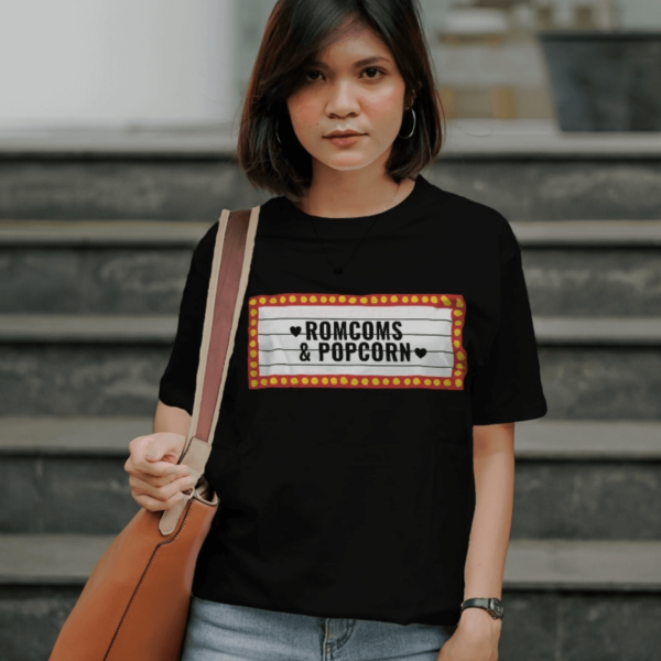 Romcom & Popcorn Women Normal Fit T-shirt