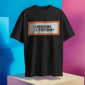 Romcom & Popcorn Oversized Unisex T-shirt