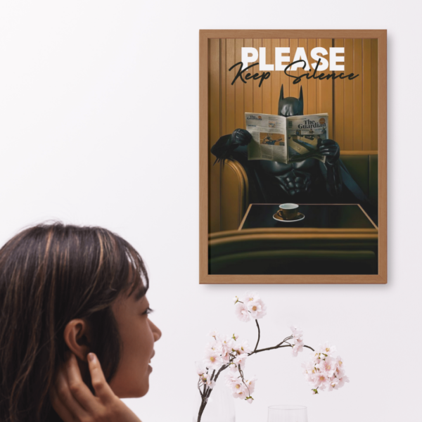 Batman - Keep Silence Library Poster Size A3 and A4