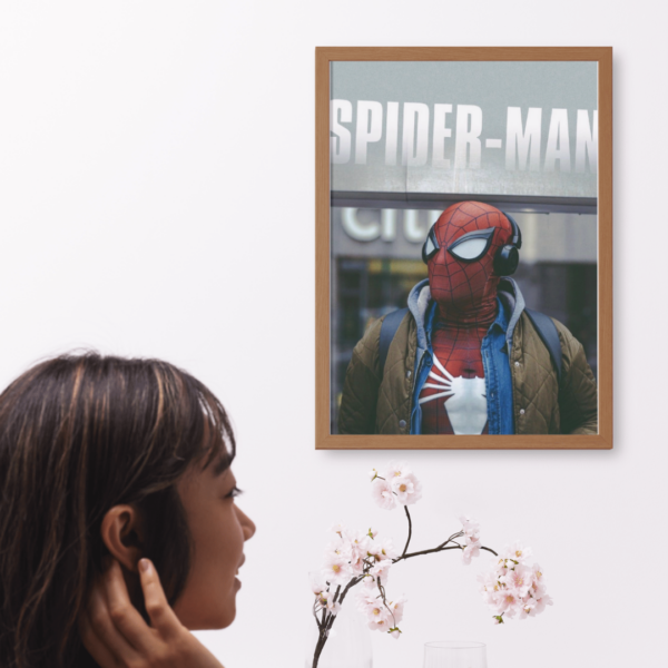 Spider Man - Listening Songs Poster Size A3 and A4
