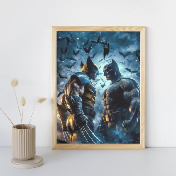 Batman - Wolverine Poster Size A3 and A4
