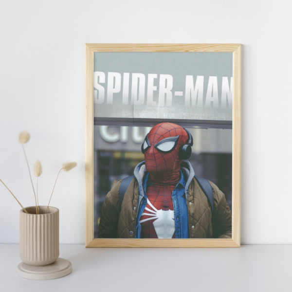 Spider Man - Listening Songs Poster Size A3 and A4
