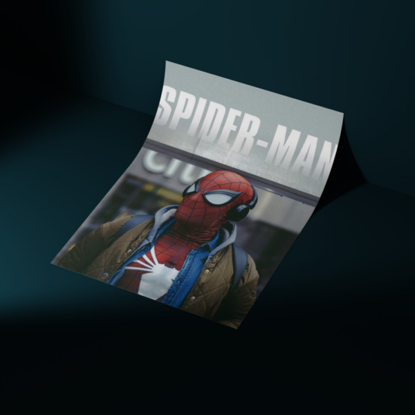Spider Man - Listening Songs Poster Size A3 and A4
