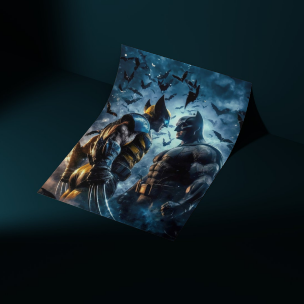 Batman - Wolverine Poster Size A3 and A4
