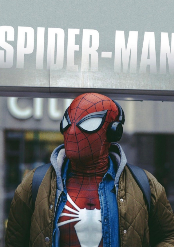 Spider Man - Listening Songs Poster Size A3 and A4