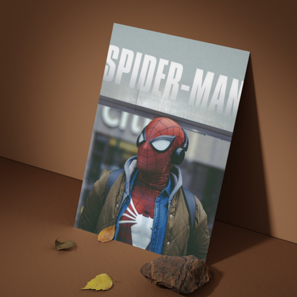 Spider Man - Listening Songs Poster Size A3 and A4